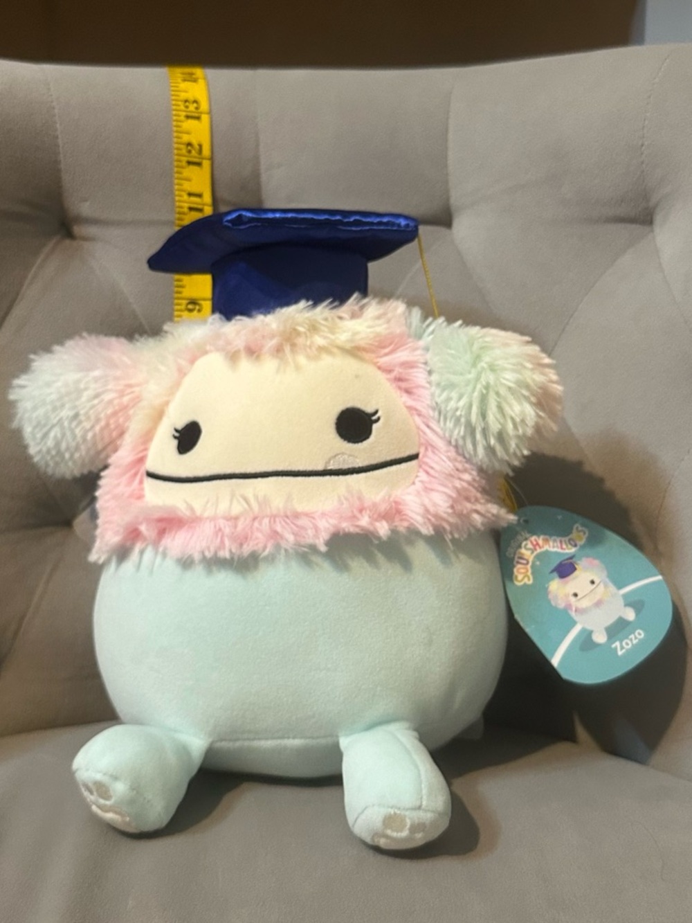 Squishmallows 8" Zozo the Graduation Bigfoot plush